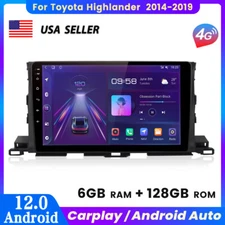 6+128G Carplay For Toyota Highlander 2014-2019 Android12 Car Stereo Radio GPS BT