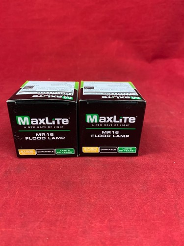 NEW MaxLite LED MR16 Dimmable 6.5 Watt 50W Bright FLOOD LIGHT(2PACK) 19389-032 - Picture 2 of 5