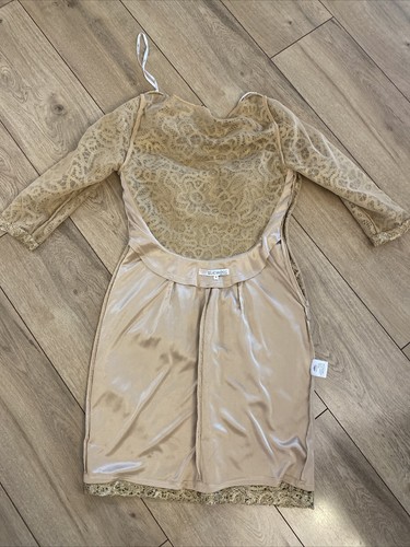 Sue Wong Gold 3/4 Sleeve Lace Cocktail Dress Size 8 - Bild 13 von 14