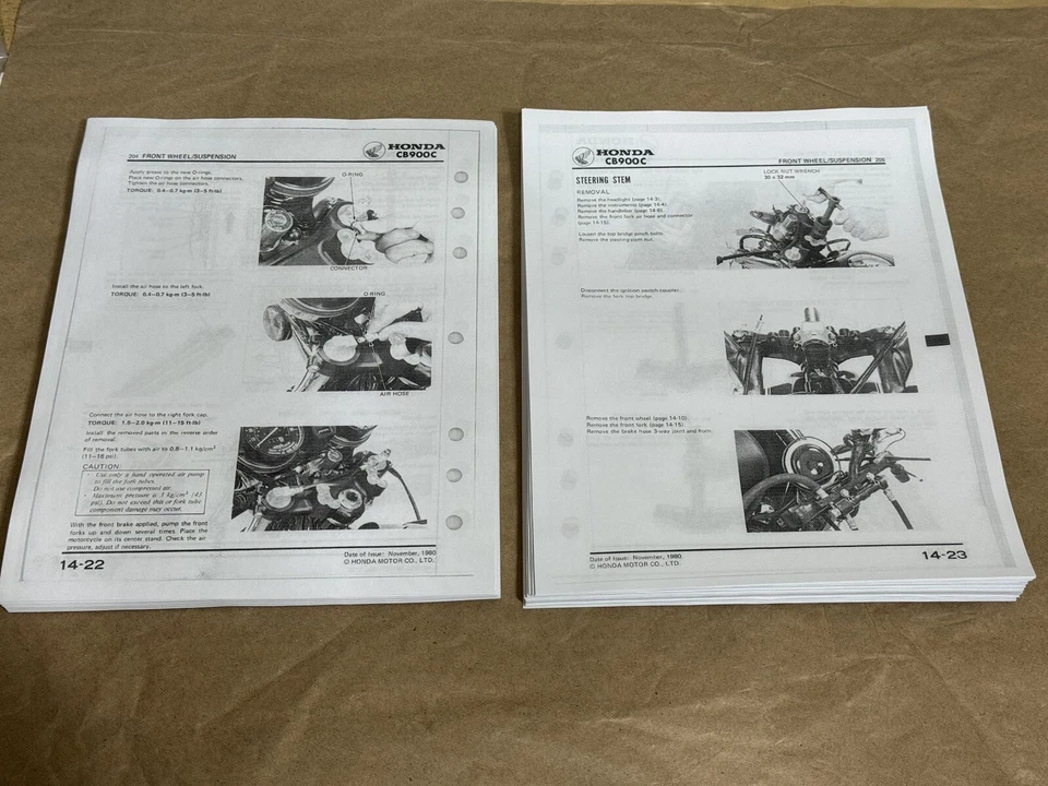 Руководство по ремонту сервисной мастерской с 3 отверстиями для Honda CB900C CB900F CB900 Super Sport на заказ - Изображение 3 из 3