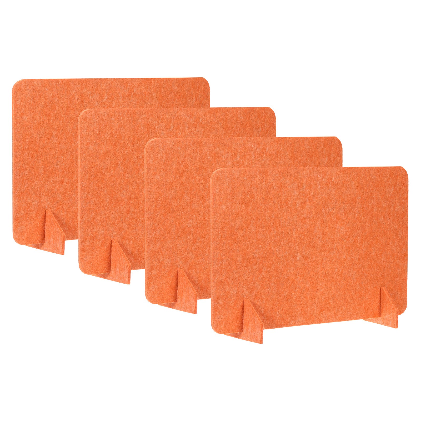 4 Set 24" x 16" Desk Divider Privacy Panel with 8Pcs Support Feet,Orange