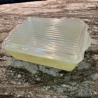 Vintage Pyrex 503-B Yellow Refrigerator Casserole Dish and 503-C Ribbed Lid READ