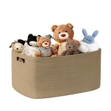 72L 22x17x12 Inch Large Woven Laundry Basket Hamper Handles Jute Wicker