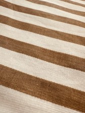 JELLYMONI Cool Sateen Cotton Duvet Khaki Brown White Stripe NEW 68 x90" Twin