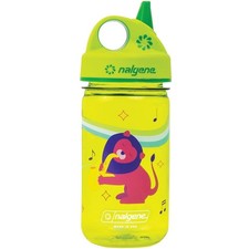 Nalgene 12oz Kids Grip-N-Gulp GREEN MUSICAL LION Sippy Cup BPA-Free Spill-Proof