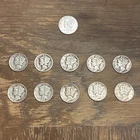 MERCURY DIMES LOT OF 10 - 90% SILVER BONUS 1/10 OUNCE SILVER COIN