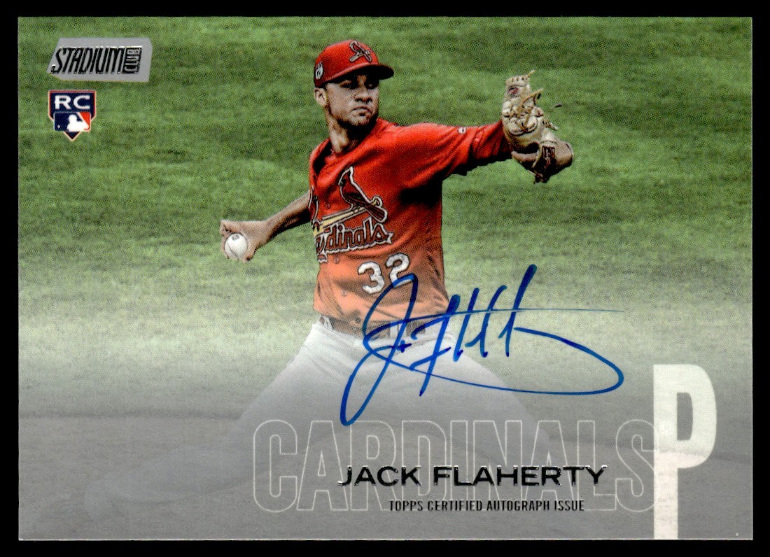 2018 STADIUM CLUB AUTOGRAPHS JACK FLAHERTY AUTO ST. LOUIS CARDINALS #SCA-JF
