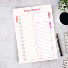 Daily Planner / Undated Pastel Schedule / Priorities To-Do List