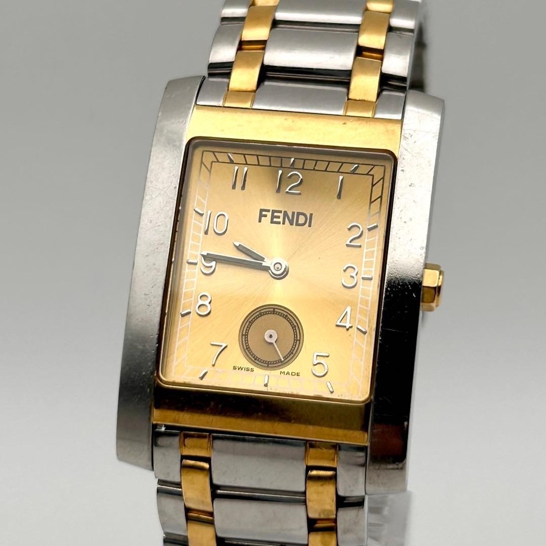 Fendi 7000G Watch Rectangular Timepiece Silver Go… - image 1