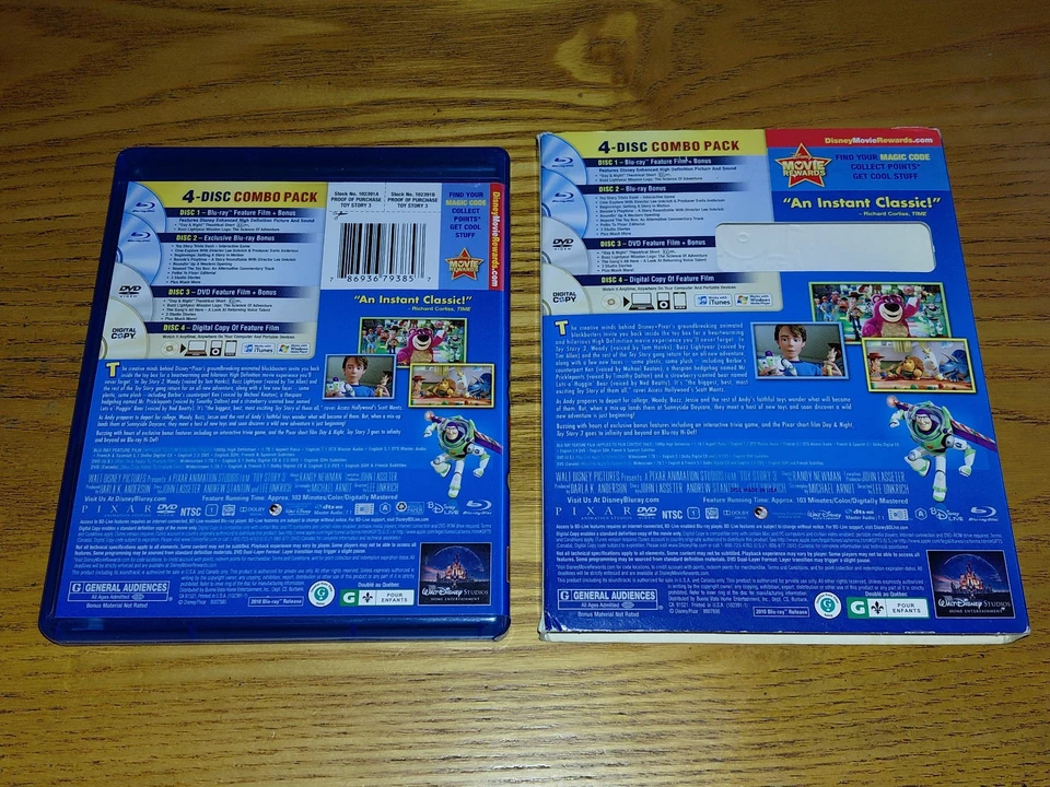 TOY STORY 3 4disc Blu-ray US region a free abc (Disney/Pixar,rare OOP slipcover) - Image 2 of 4