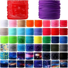 50 Pieces Bulk Neck Gaiter for Men Women Bandana Face Mask Seamless Head Wrap...
