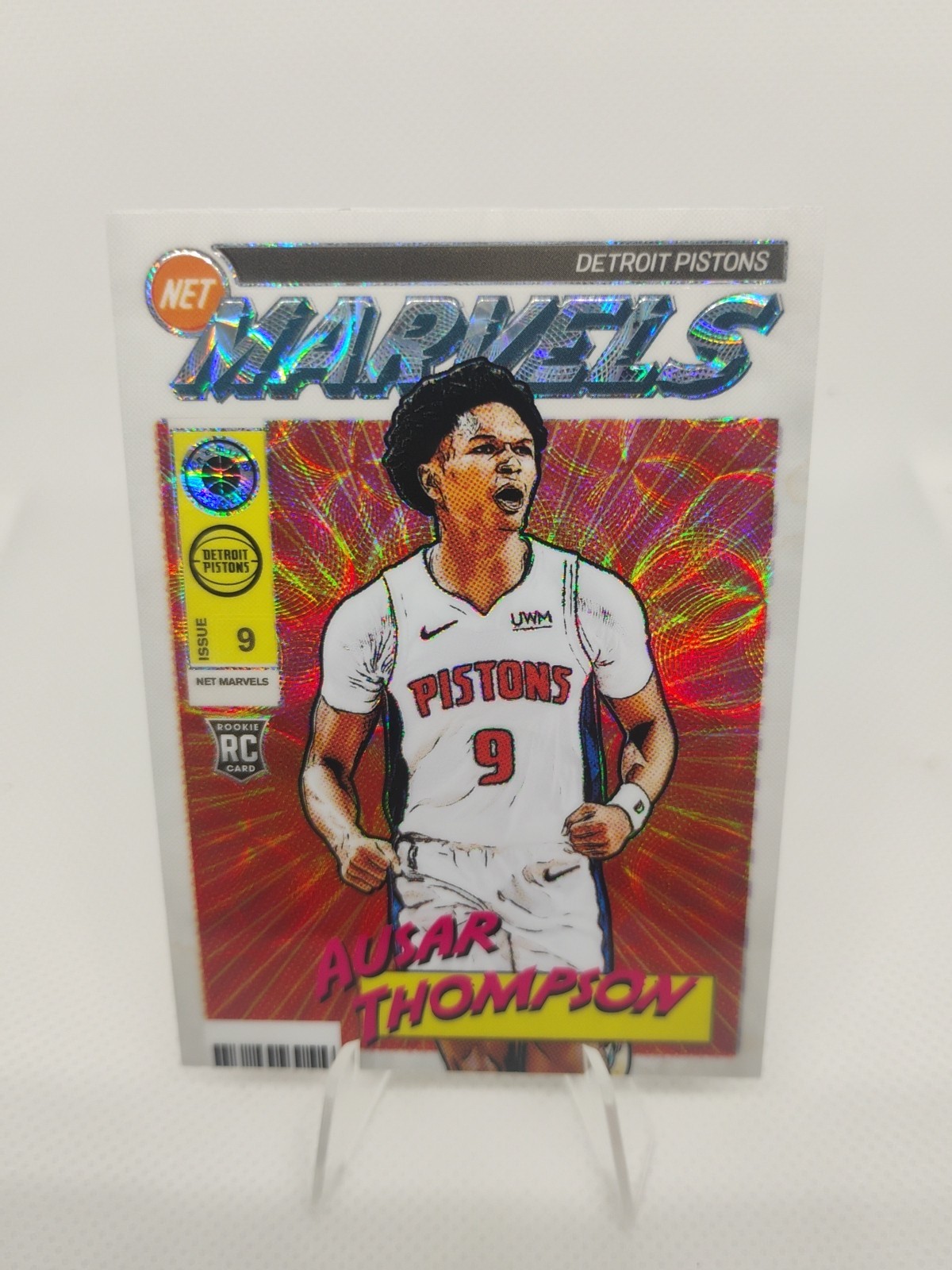 2023-24 Panini Nba Hoops Premium Stock - Retro Net Marvels Ausar Thompson #21...