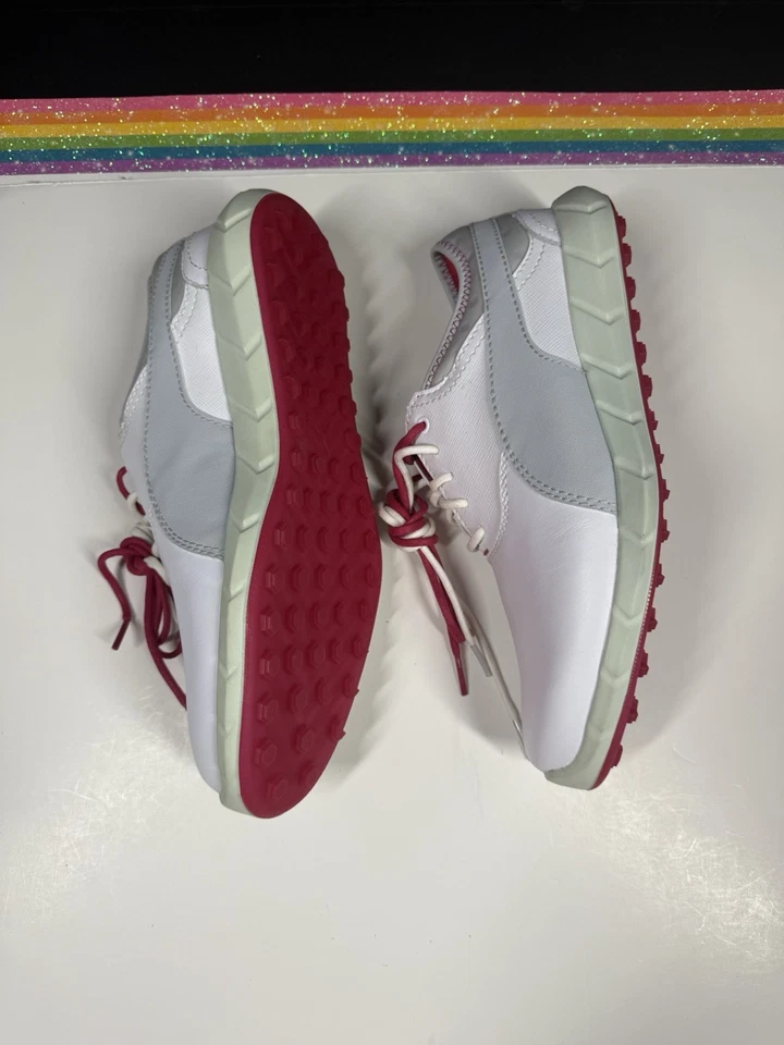 Puma Ignite Golf Shoes Womens 7.5 White Low Top Lace Up Leather Sneakers New - Image 4 of 4