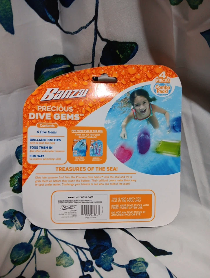 Dive Gems Four-Pack Brightly Colored Faux Gemstones for Summer Pool Time - Image 2 of 2