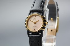 Cassa nera vintage anni 80 OMEGA De Ville quadrante oro ref.591.0334 [quasi...