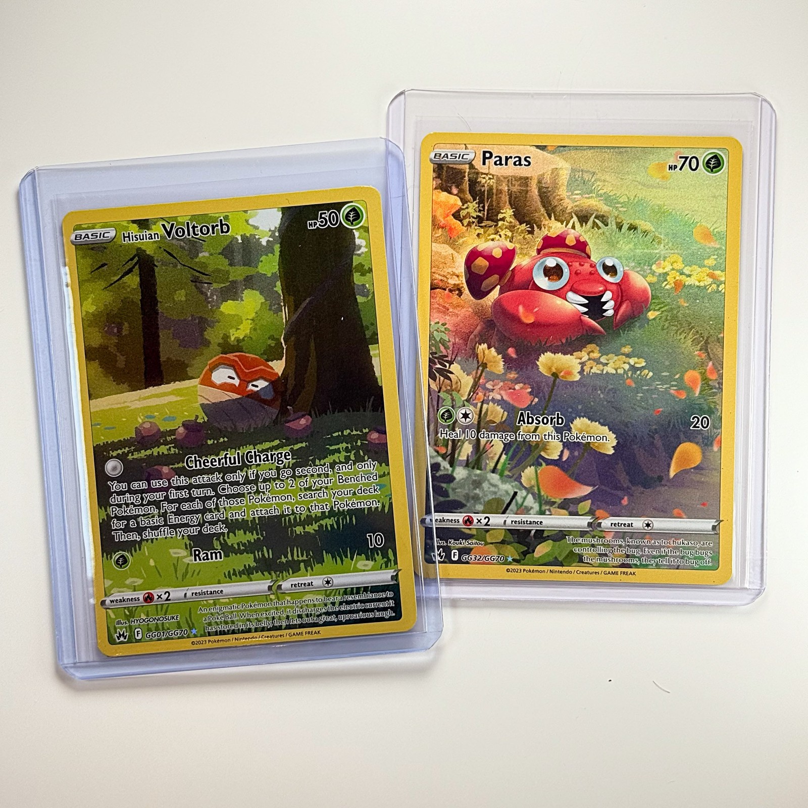 Voltorb GG01 & Paras GG32 - Crown Zenith Gallery / NM Pack Fresh