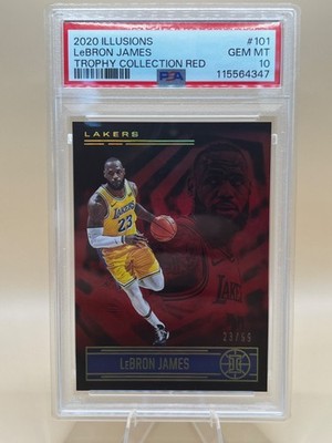 2020 Illusions Lebron James Trophy Col. PSA 10 - Red #23/99 Jersey Number JSY#