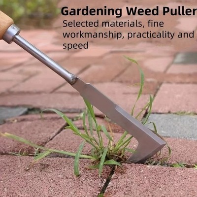 Stainless Steel L-Shaped Weeding Tool for Garden, Patio & Narrow Gaps