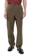 PS Paul Smith Men's Linen Blend Cargo Trousers, Military Green XL