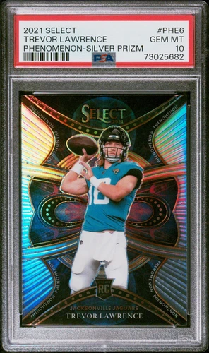 2021 Select Phenomenon Trevor Lawrence Silver Prizm Rookie PSA 10 Jaguars
