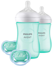 Philips Natural Baby Bottle with Natural Response Nipple, Teal Baby Gift Set, S