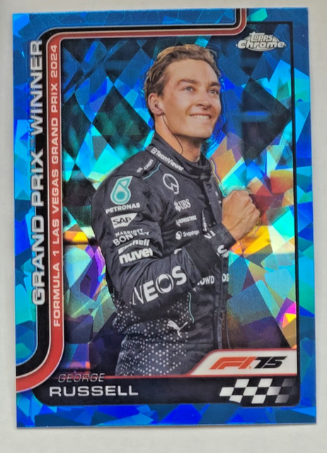 2025 Topps Chrome Sapphire Refractor F1 Formula 1 #114 George Russell