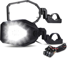 LED Side Mirrors Compatible with UTV SXS 1.6-2In Roll Bars