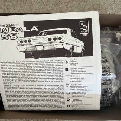 🏆AMT ERTL🇺🇸1963 Impala SS🔥🇺🇸1/25 Model Kit Sealed Parts