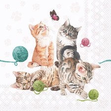 Cocktail Servietten 25 x 25 cm &ndash; 3-lagig &ndash; 20 Servietten pro Packung - Playing K