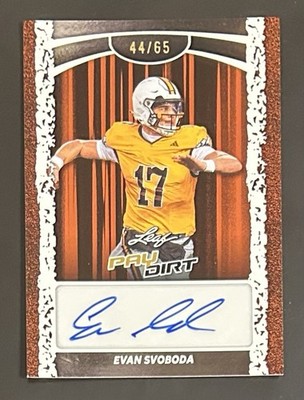 2026 Leaf Paydirt Auto Orange 44/65 Evan Svoboda #BA-ES2 Wyoming Cowboys