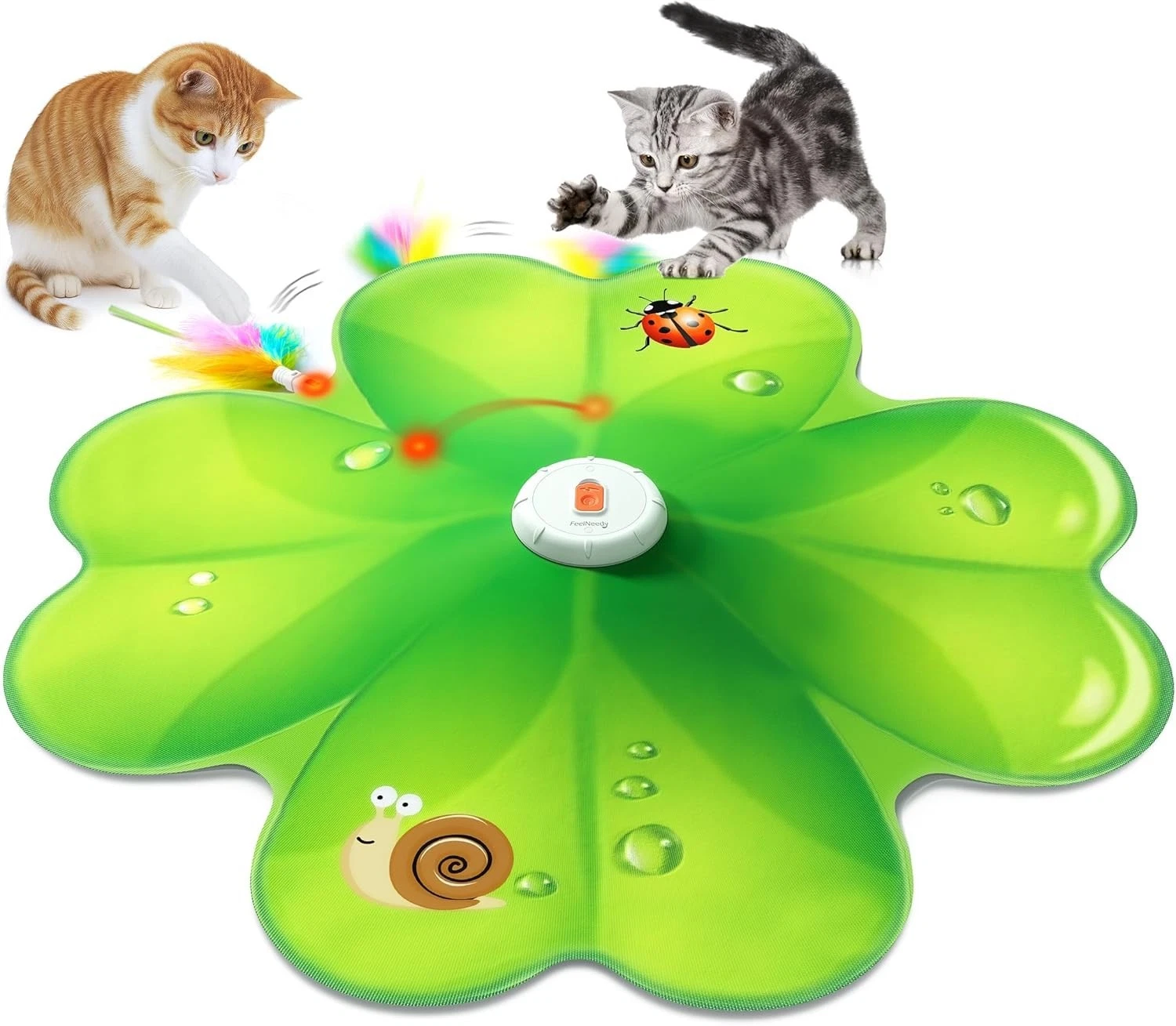 Interactive Cat Toy, Rechargeable Hide and Seek Cat Toys, Movable LED Red Dot