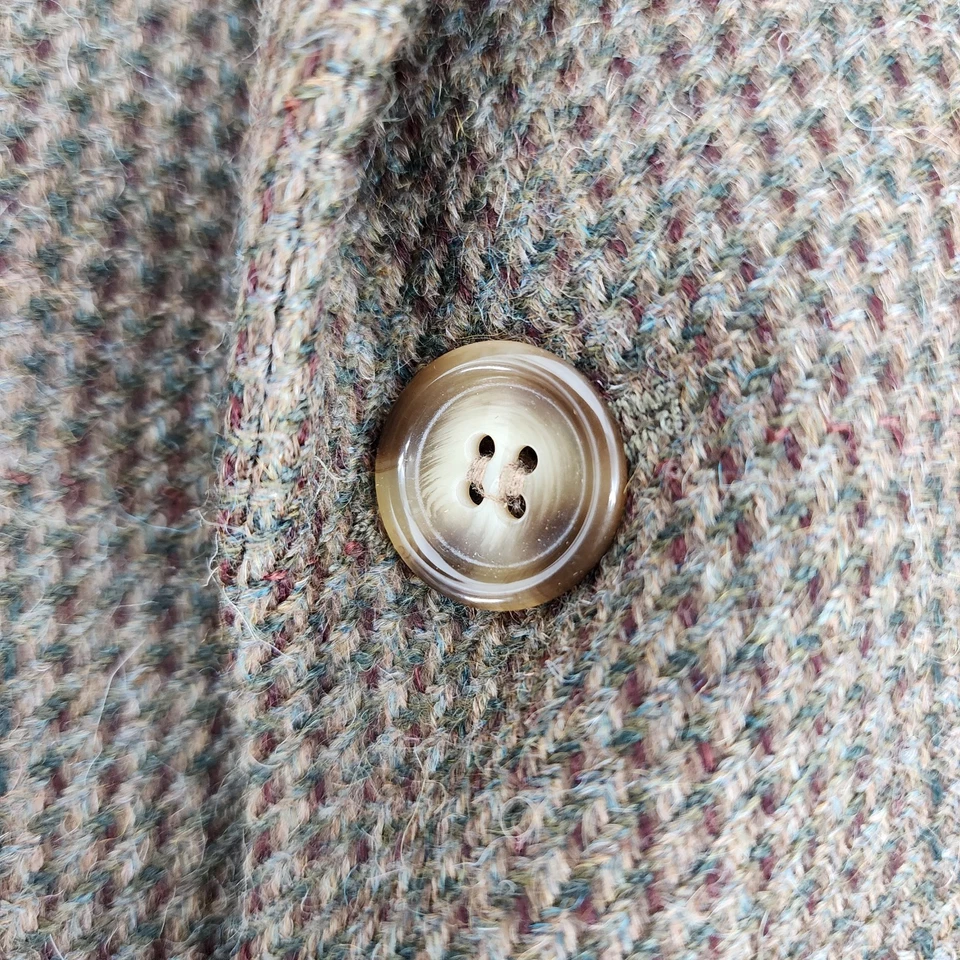 Blazer Ralph Lauren Para Hombre Talla 42R Tweed Lana Alpaca Marrón Pata de Gallo Abrigo Deportivo Foto 4 de 4