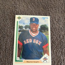 1991 Upper Deck Star Rookie Maurice Vaughn Boston Red Sox Baseball Card #5. rookie card picture