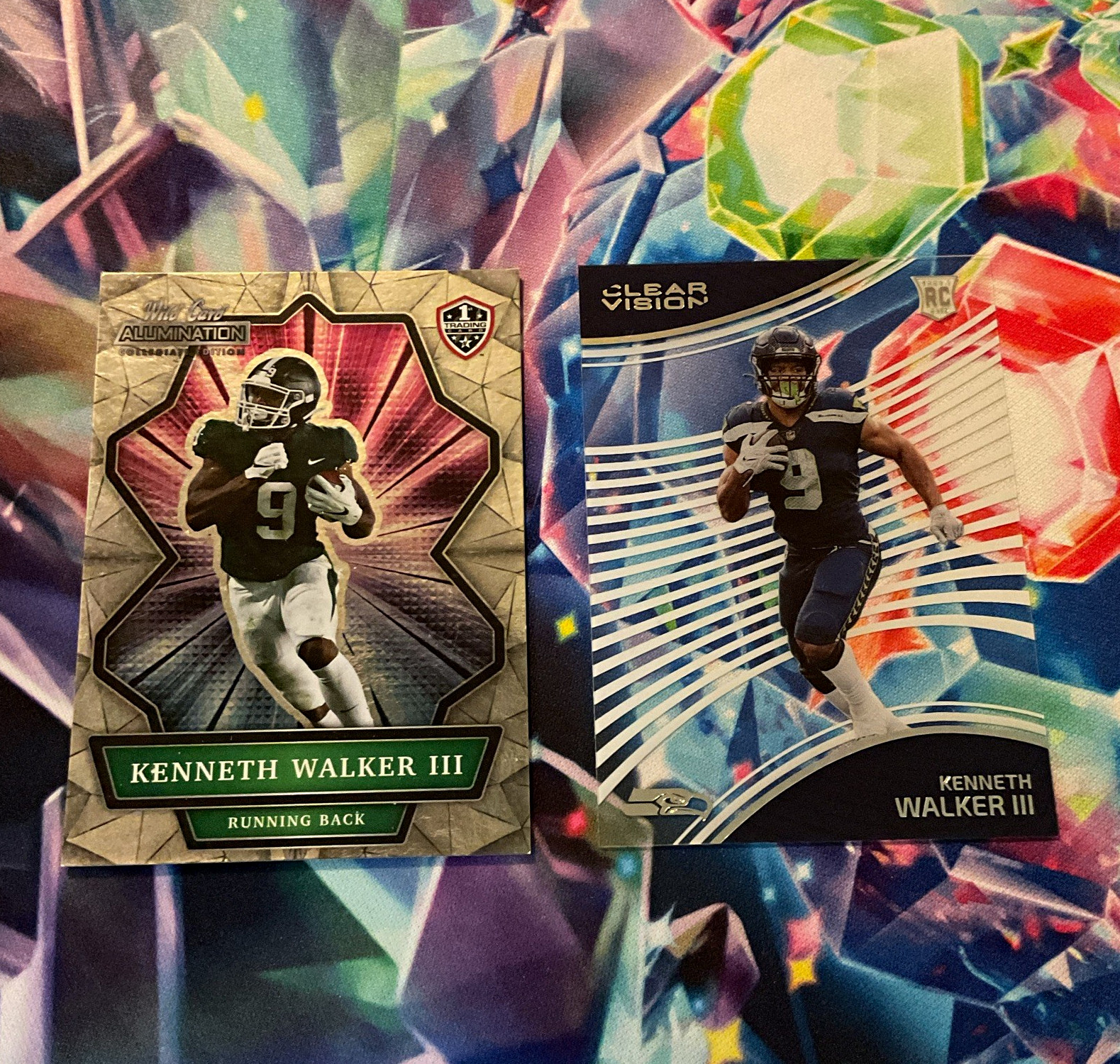Panini Kenneth Walker III 2022 Clear Vision Rookie CVR-4 Lot of 2