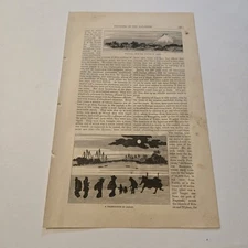 Fusiyama From The Suburbs Of Yeddo Japan c. 1863 Engraving (389)