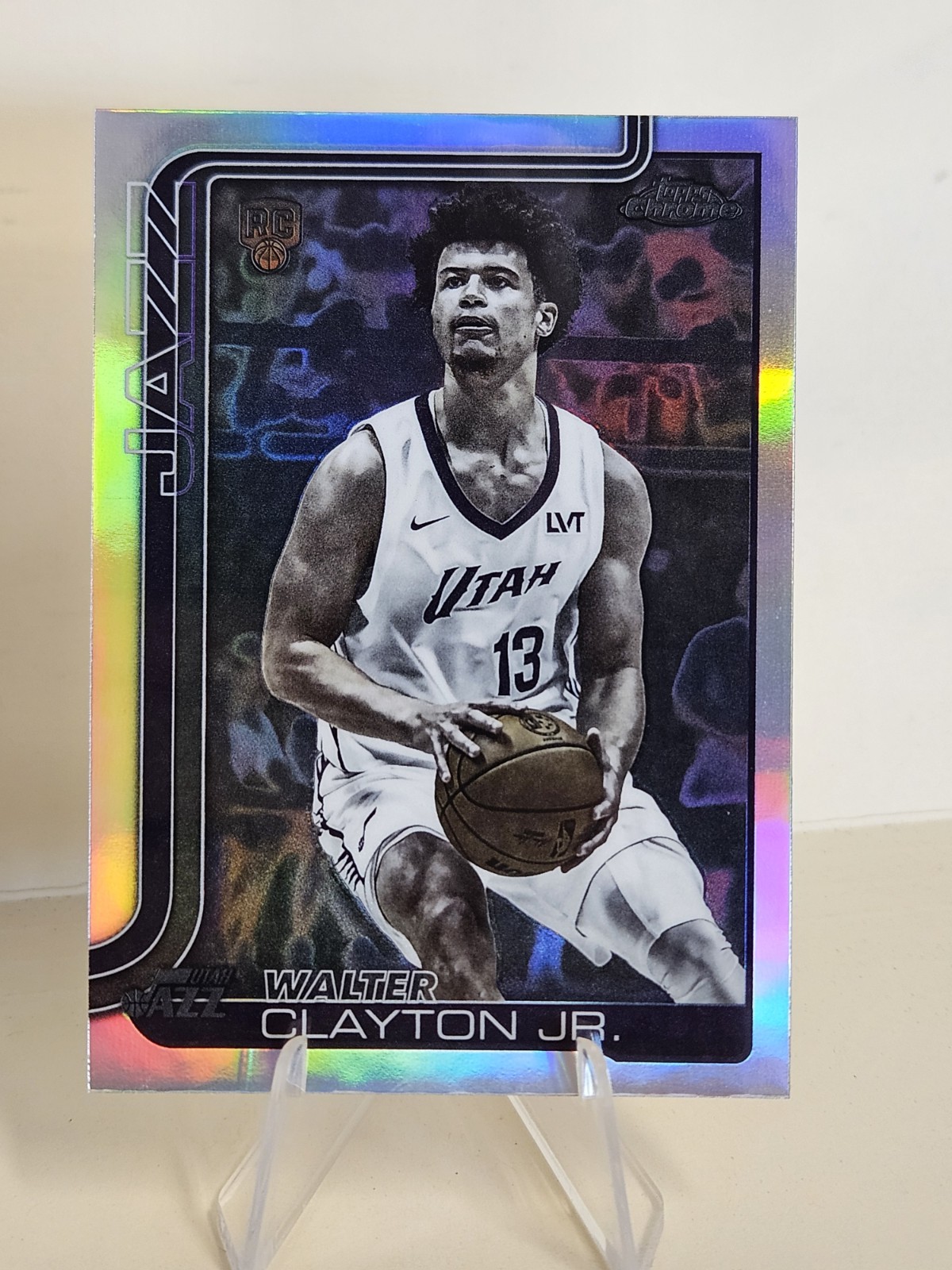 2025-26 Topps Chrome Basketball WALTER CLAYTON JR Rookie Negative Refractor #268