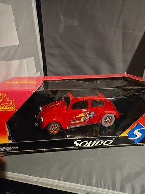 *READ*SOLIDO 1/18 VOLKSWAGEN COCCINELLE CUSTOM Coccinelle Red DAMAGED BOX