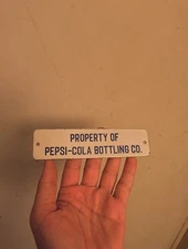 VINTAGE PEPSI COLA BOTTLING COMPANY SODA POP CRATE TAG SIGN