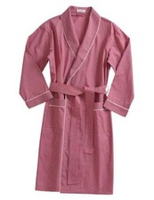 Men's Cotton Plaid Robe Lightweight Bathrobe with Pockets XX-Large Red Plaid