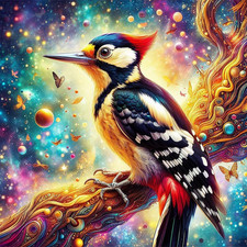 Woodpecker Diamond Art Kits for Adults, 5D DIY Diamond Painting Kits for Beginne