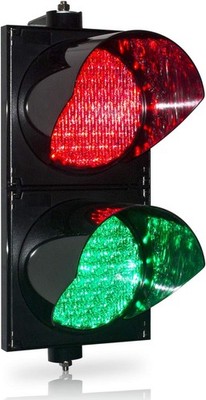 BBMi AC85-265V 200mm(8inch) Traffic Light, Red/Green Stop and Go Red-Green 