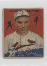 1934 Goudey Big League Chewing Gum R320 Tex Carleton #48 7ut