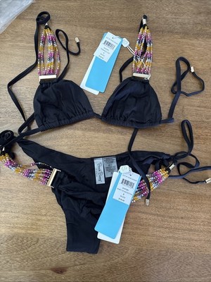 Beach Bunny Bikini Set Black Size Small