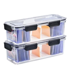 Toploader Storage Box, Trading Card Storage Box with 5 Dividers, Hard Plastic...