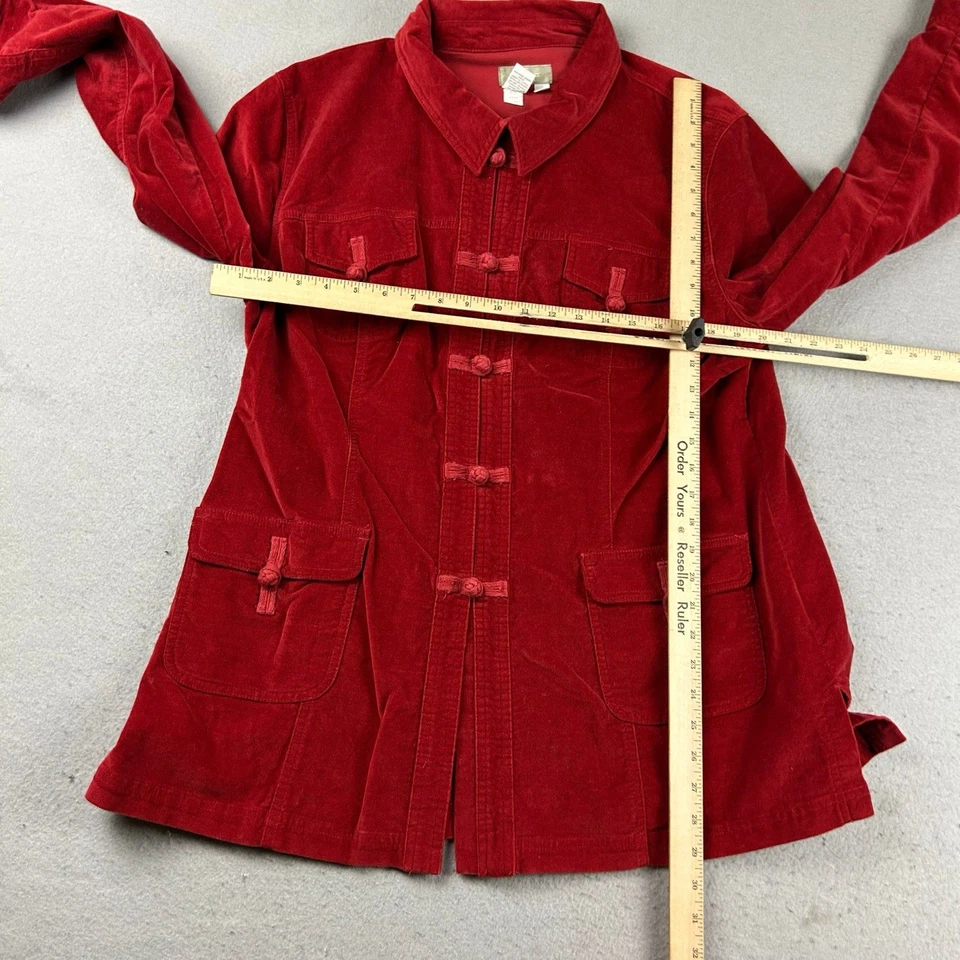 The Territory Ahead 夹克女式 XL 红色天鹅绒切换领 — 第 4/4 张图片