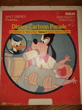 Disney Vintage CED VideoDiscs: Donald, Pluto, Cartoon Parade, Untested