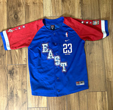 Rare Vintage Nike NBA All-Star 2004 East LeBron James #23 Warm Up Jersey Size M