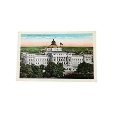 ‘Library of Congress Washington D. C.’ Vintage Souvenir Postcard Posted