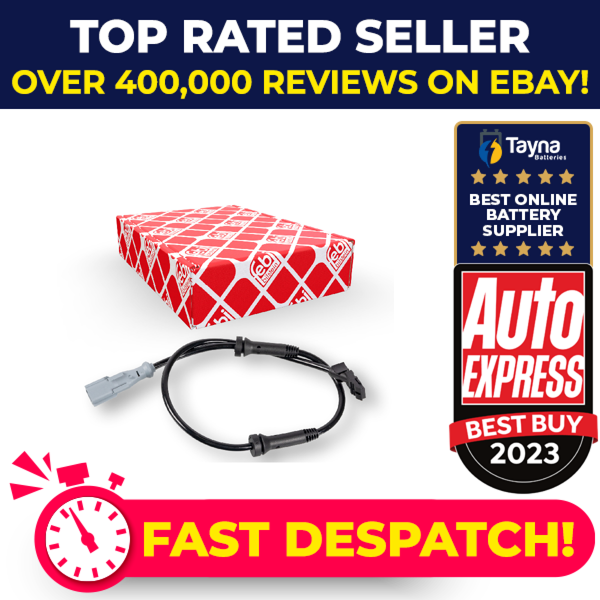 ABS Sensor fits RENAULT KANGOO 1.6 Rear Left 2008 on Wheel Speed 479000026R Febi