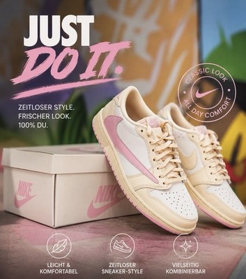 Nike Jordan 1 Low Travis Scott Shy Rosa EU 44 IQ7604100  Deadstock 